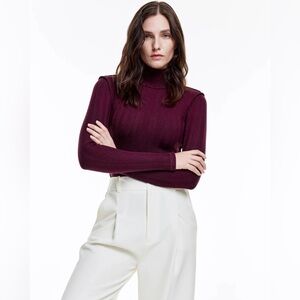 Smythe Pointelle Knit Turtleneck